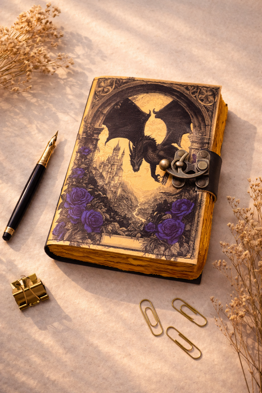 Leather Journal With Dragon