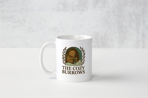 The Cozy Burrows Logo Mug