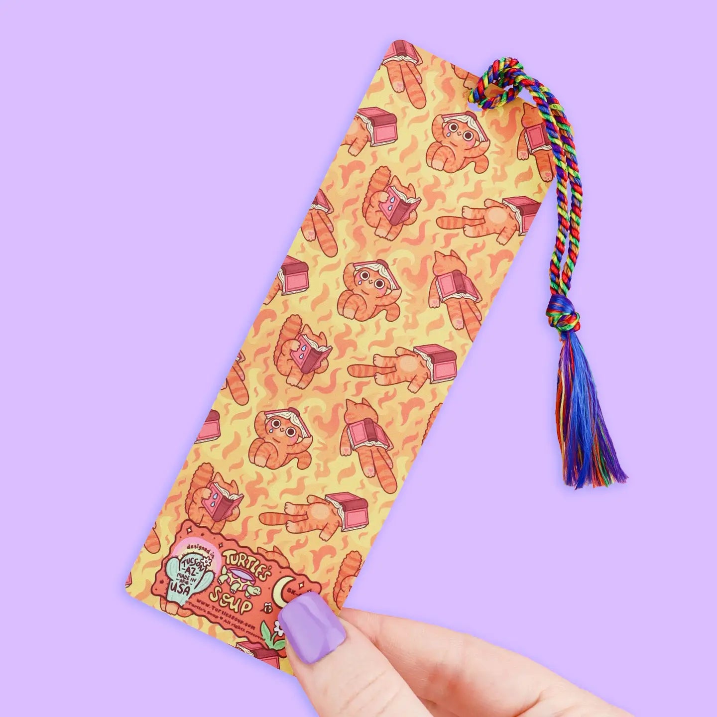 World’S On Fire Bookmark with Tassel