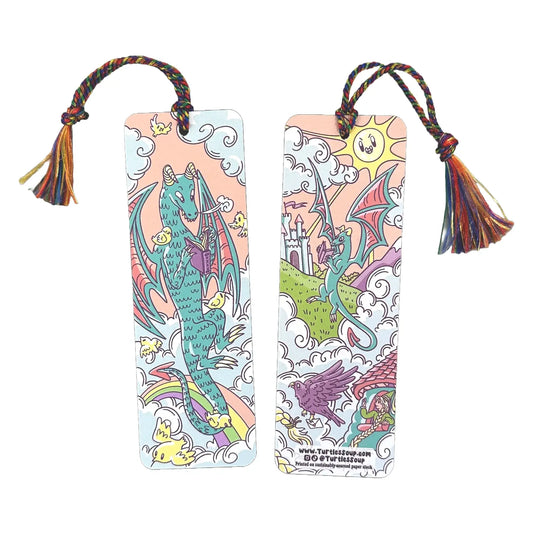 Dreamy Dragon Castle Gift Bookmark with Tassel